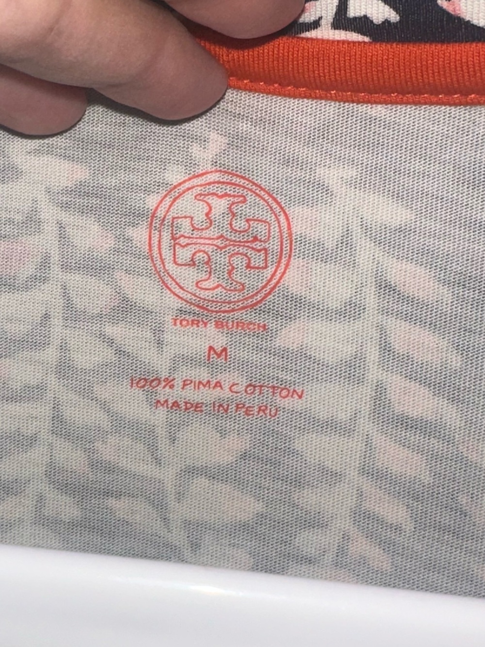 Tory Burch Pima Cotton Tee Medium - Picture 9 of 9